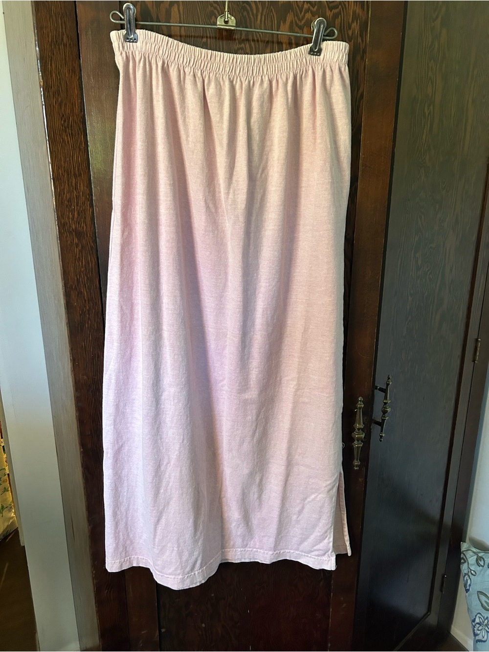 Beachy Cotton Pink Maxi Skirt